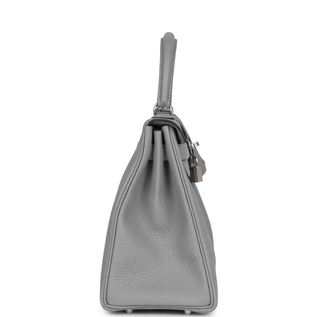 Hermes Kelly Retourne 28 Gris Mouette Togo Palladium Hardware