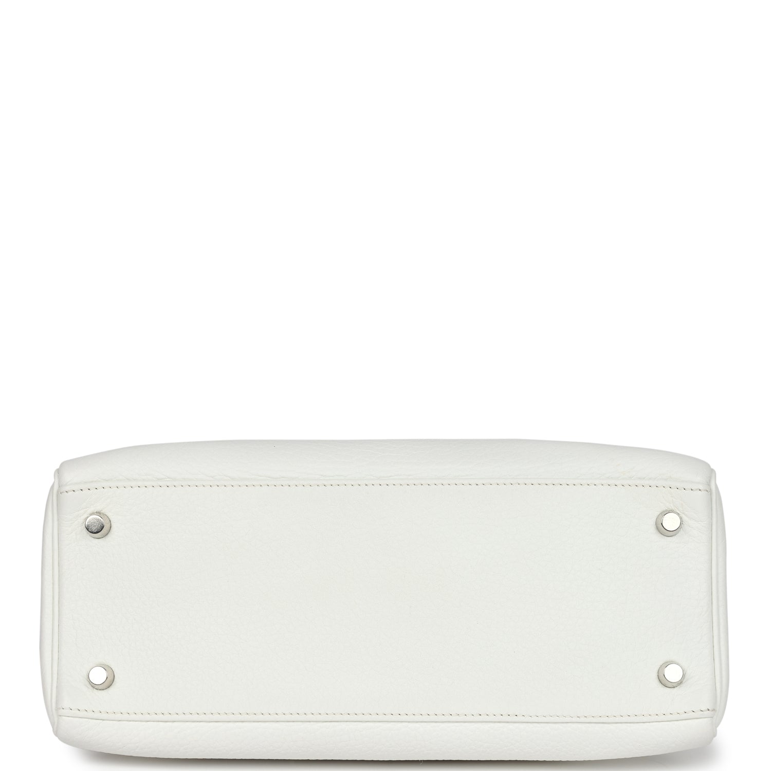 New Hermes Kelly Retourne 28 White Clemence Palladium Hardware