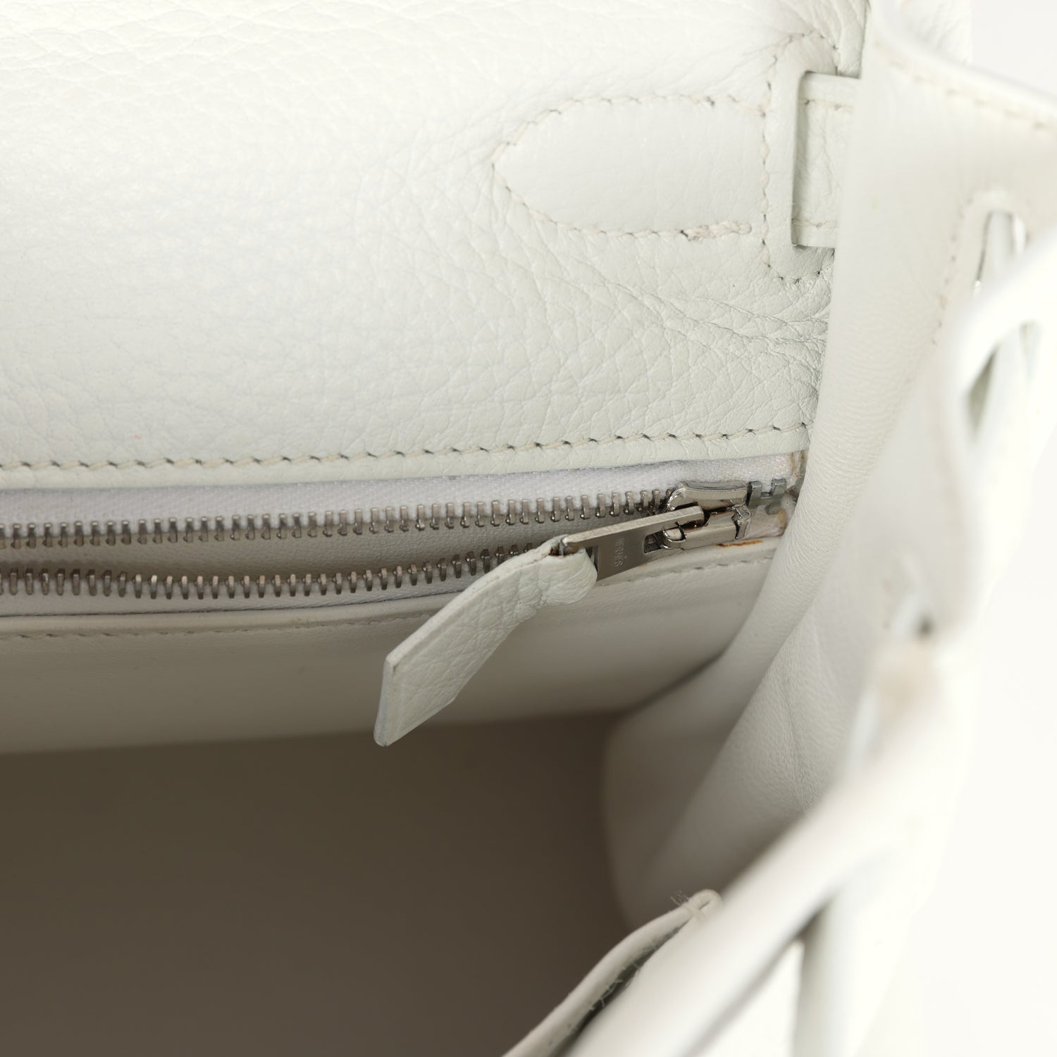 New Hermes Kelly Retourne 28 White Clemence Palladium Hardware