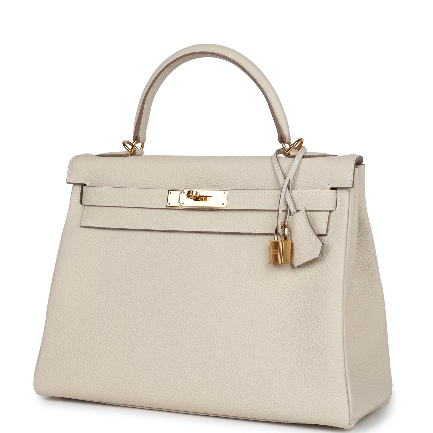 New Hermes Kelly Retourne 32 Craie Togo Gold Hardware