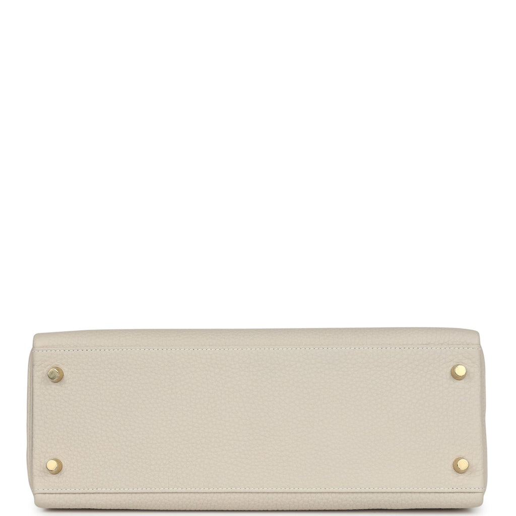 New Hermes Kelly Retourne 32 Craie Togo Gold Hardware