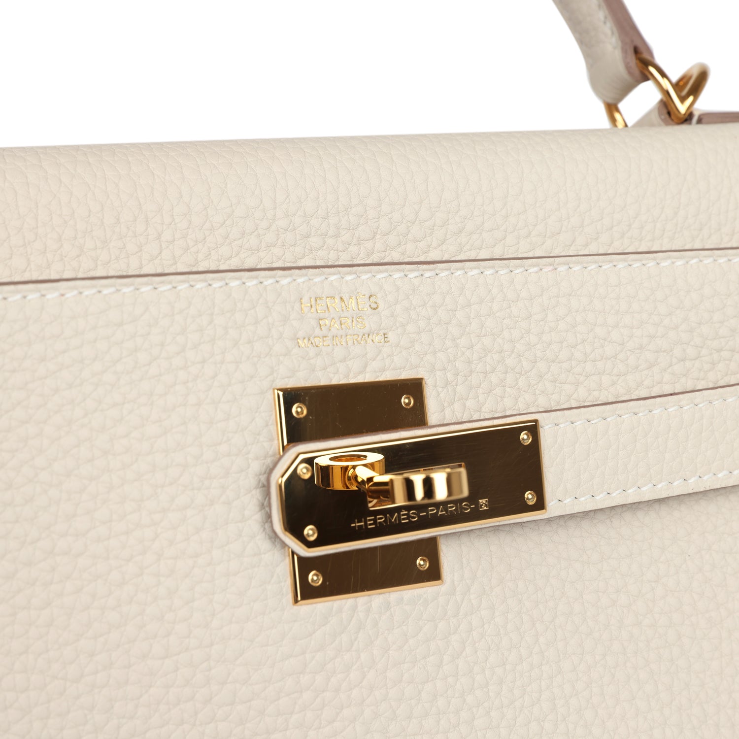 New Hermes Kelly Retourne 32 Craie Togo Gold Hardware