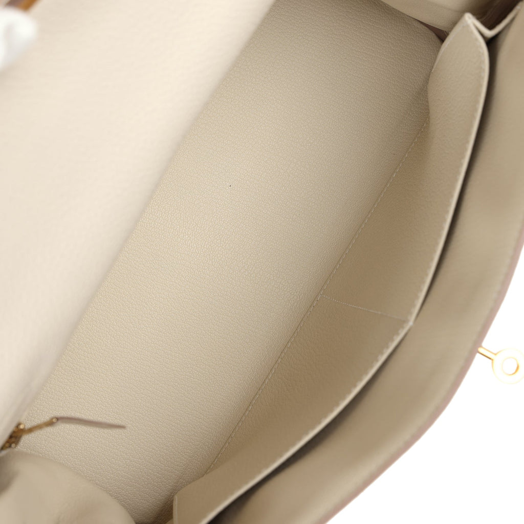 New Hermes Kelly Retourne 32 Craie Togo Gold Hardware