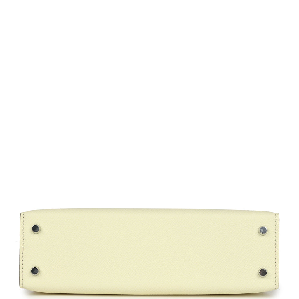 Hermes Kelly Sellier 20 Jaune Milton Epsom Palladium Hardware