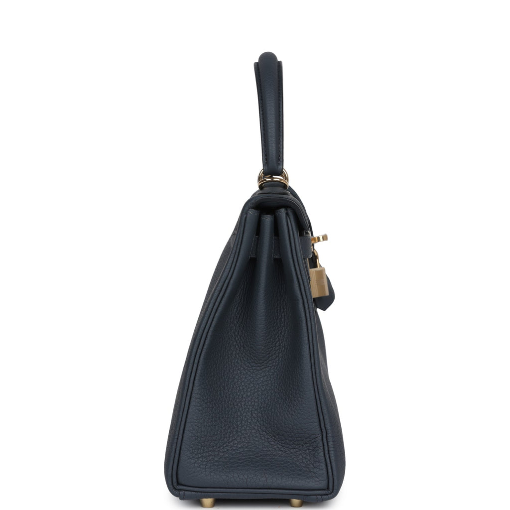 Hermes Kelly Retourne 25 Gris Misty Togo Permabrass Hardware