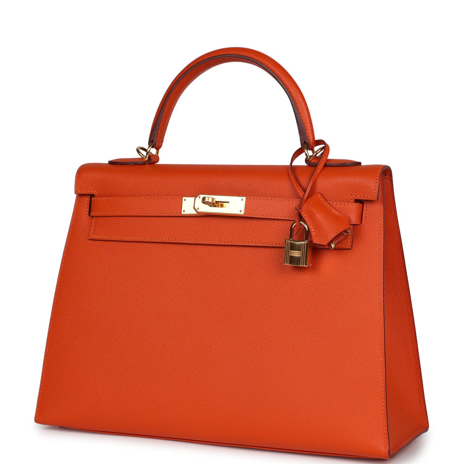 New Hermes Kelly Sellier 32 Feu Epsom Gold Hardware