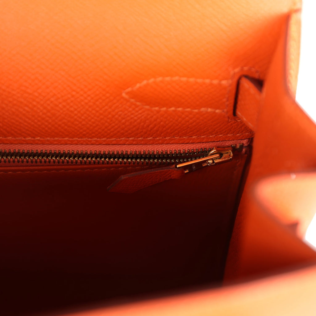 New Hermes Kelly Sellier 32 Feu Epsom Gold Hardware