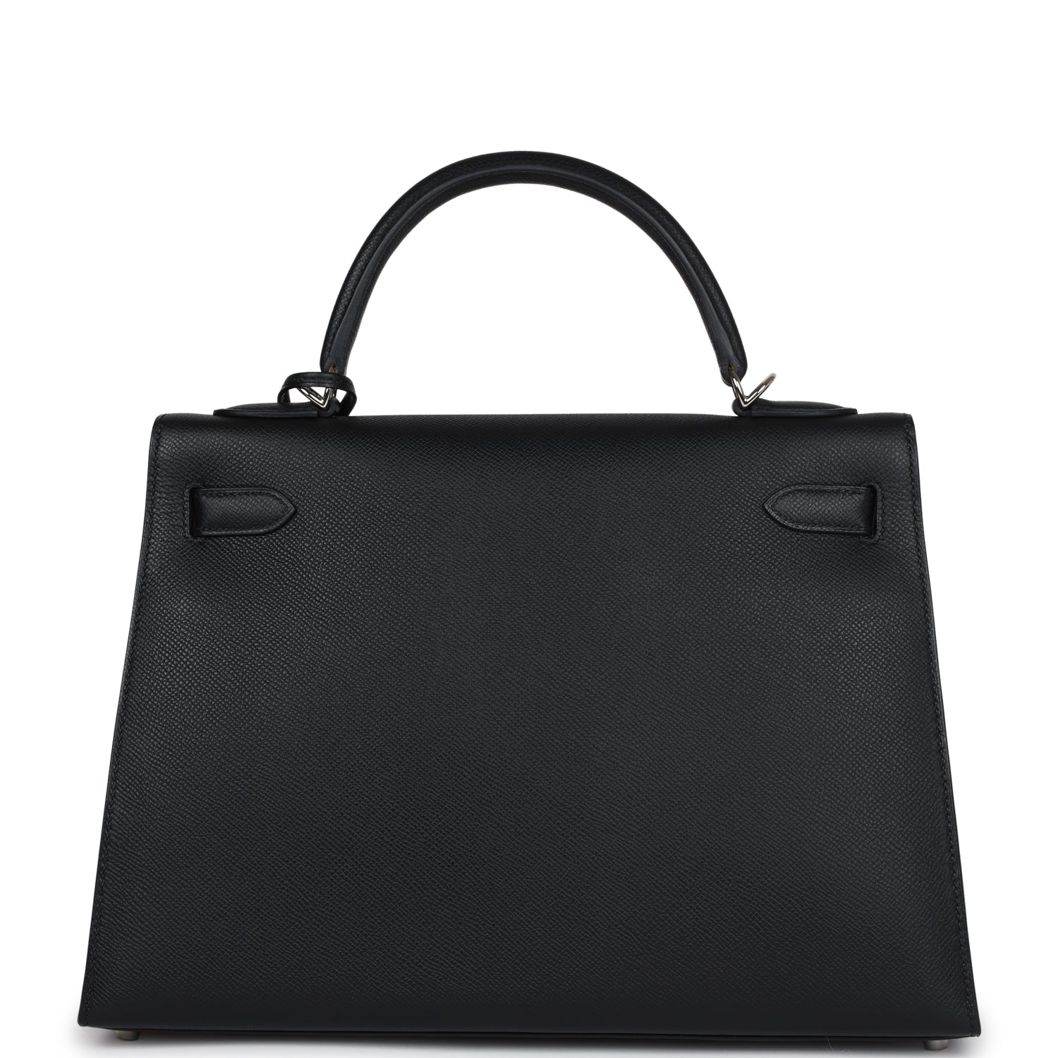 Hermes Kelly Sellier 32 Black Epsom Palladium Hardware