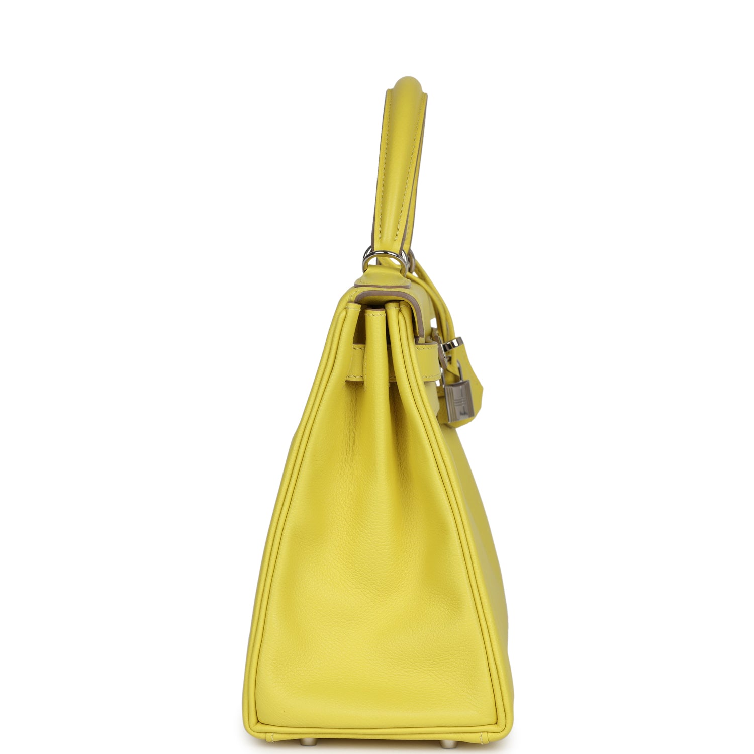 New Hermes Kelly Retourne 28 Lime Evercolor Palladium Hardware