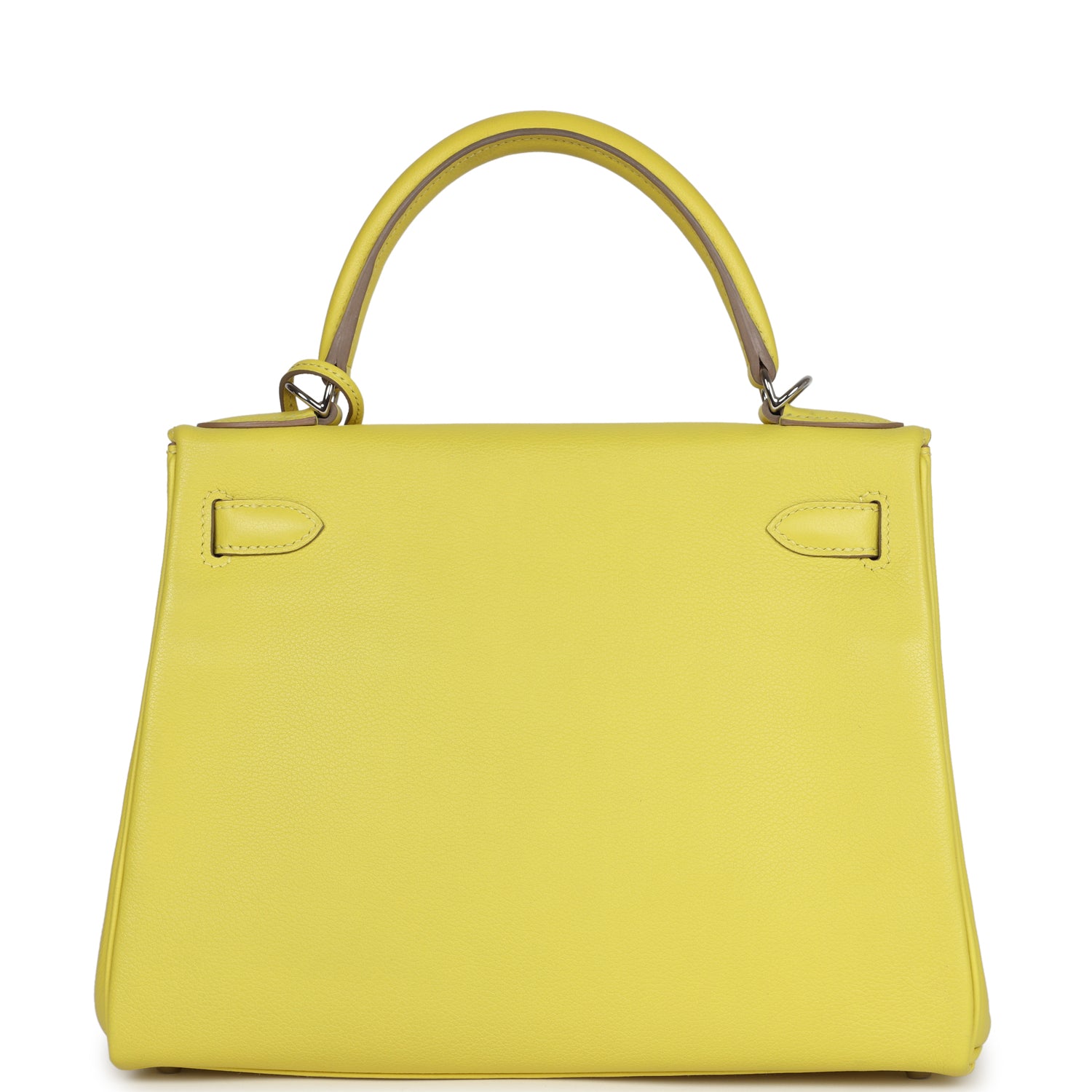 New Hermes Kelly Retourne 28 Lime Evercolor Palladium Hardware
