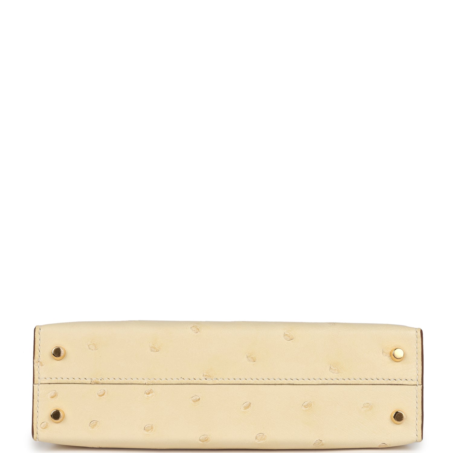 Hermes Kelly Sellier 20 Vanille Ostrich Gold Hardware