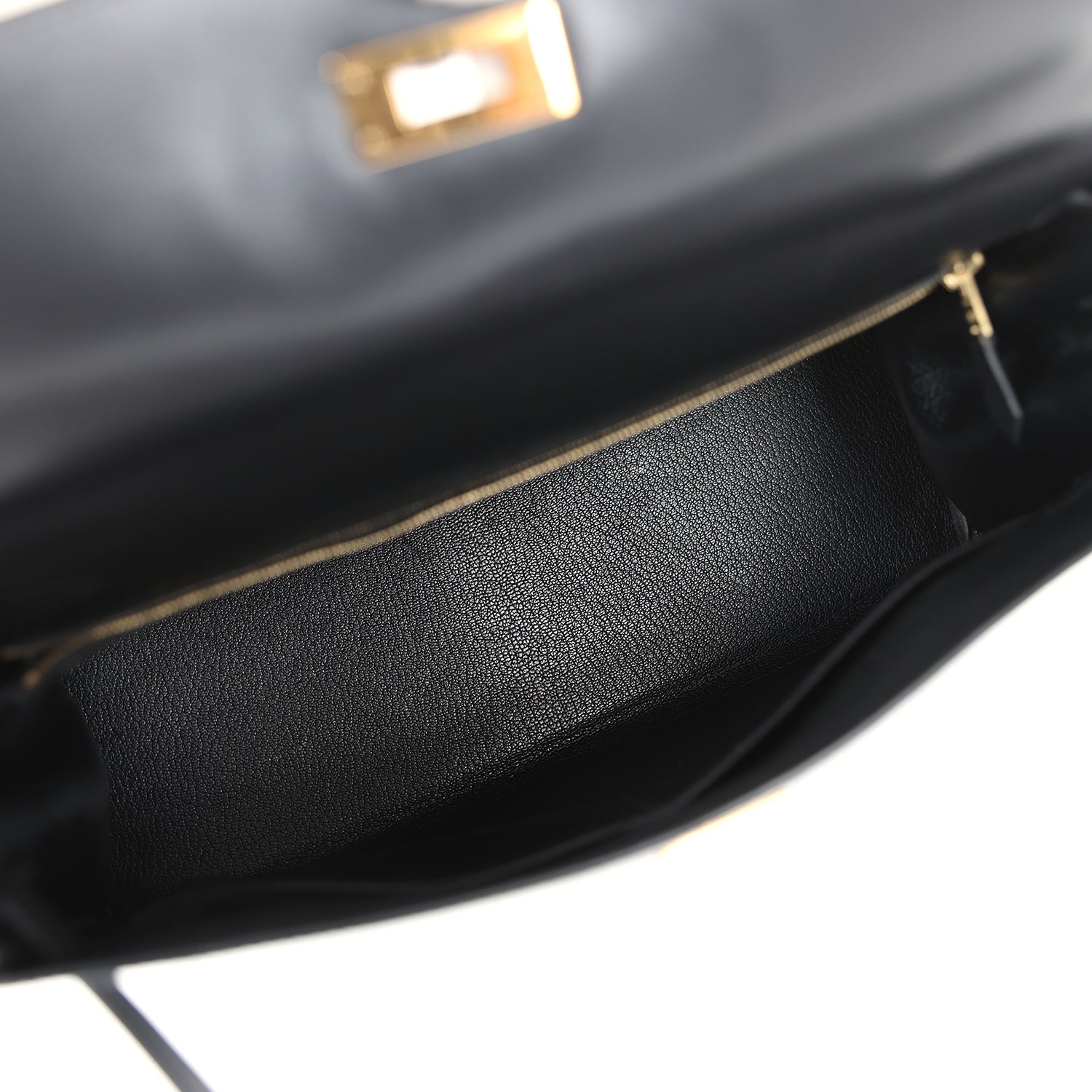New Hermes Kelly Retourne 32 Black Box Gold Hardware