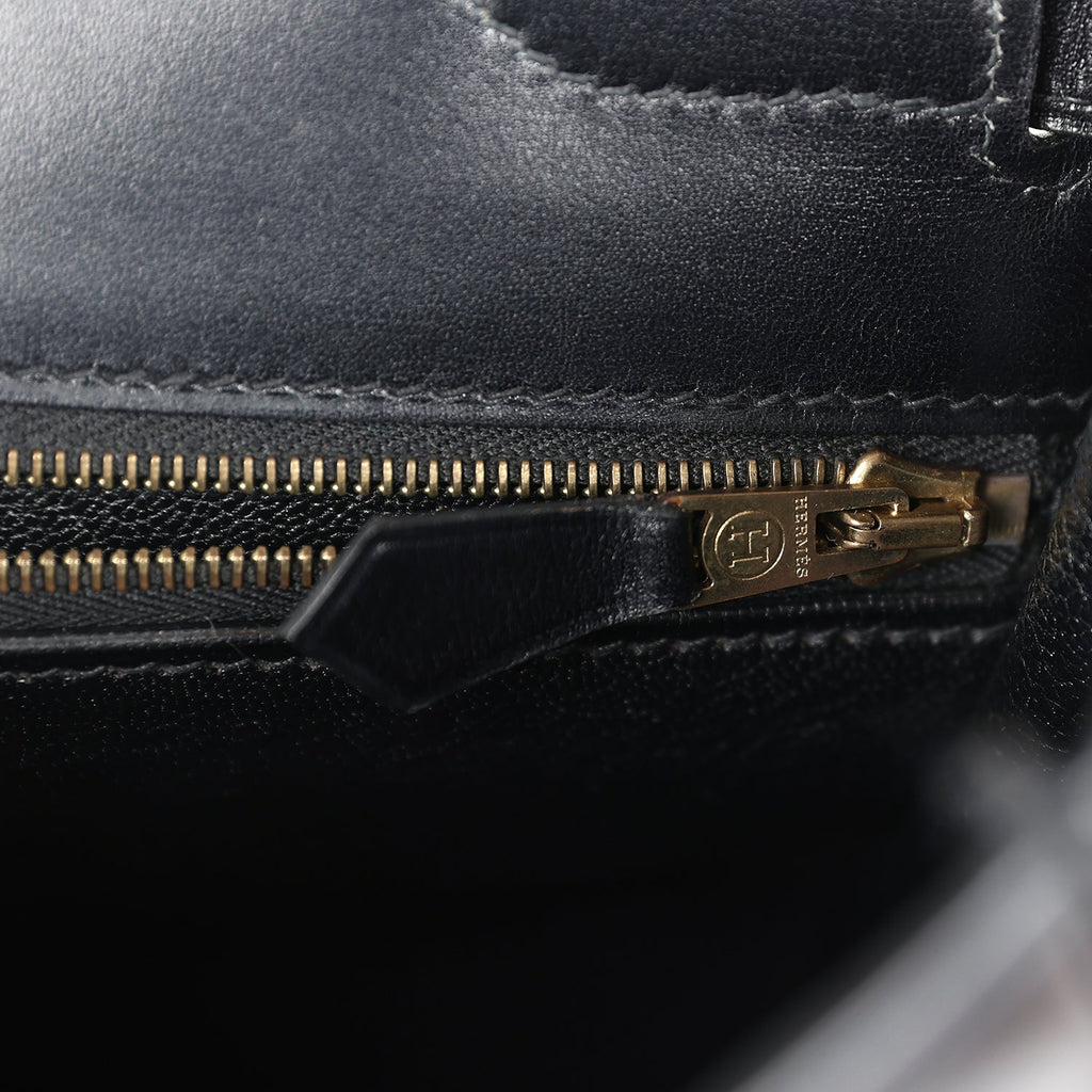 New Hermes Kelly Retourne 32 Black Box Gold Hardware