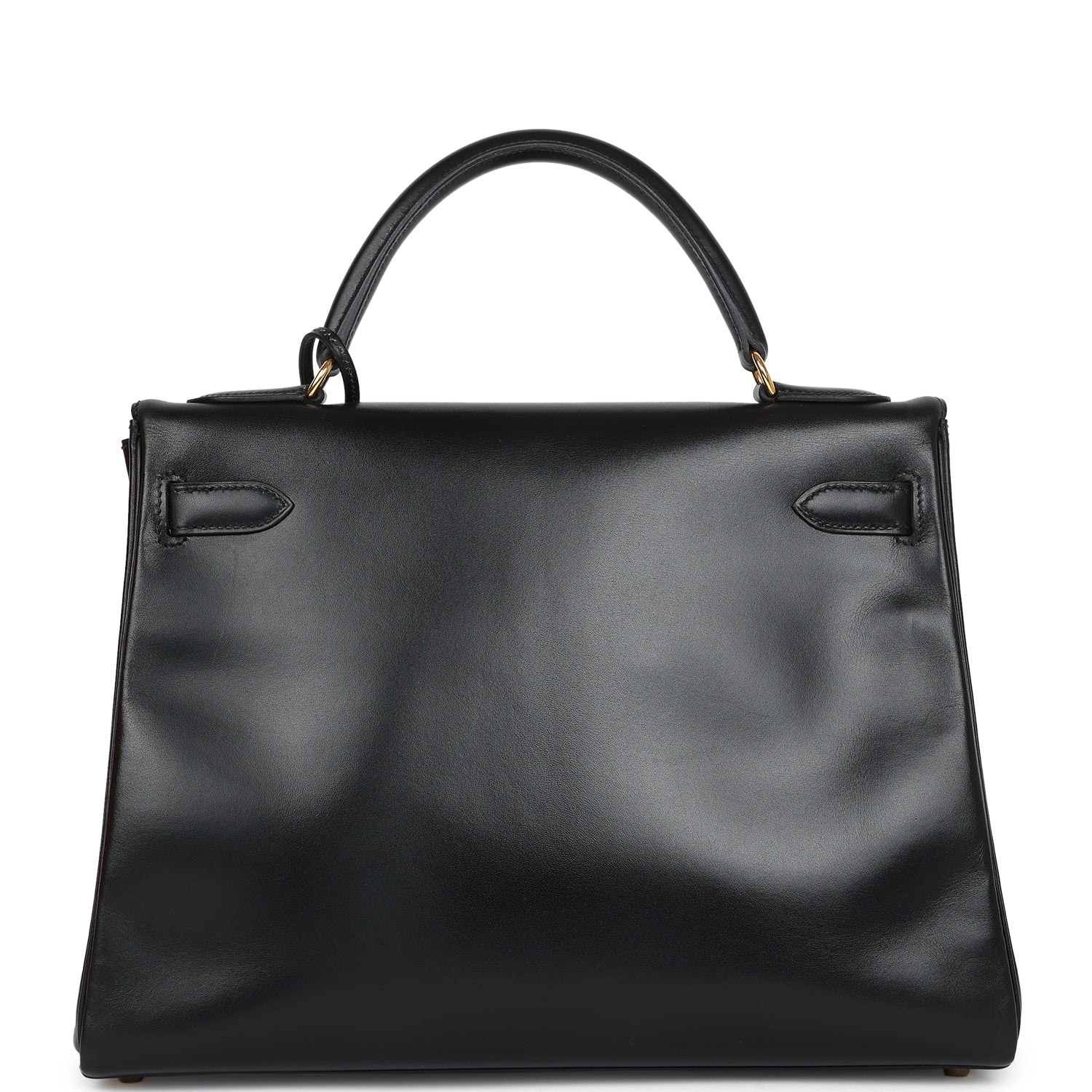New Hermes Kelly Retourne 32 Black Box Gold Hardware
