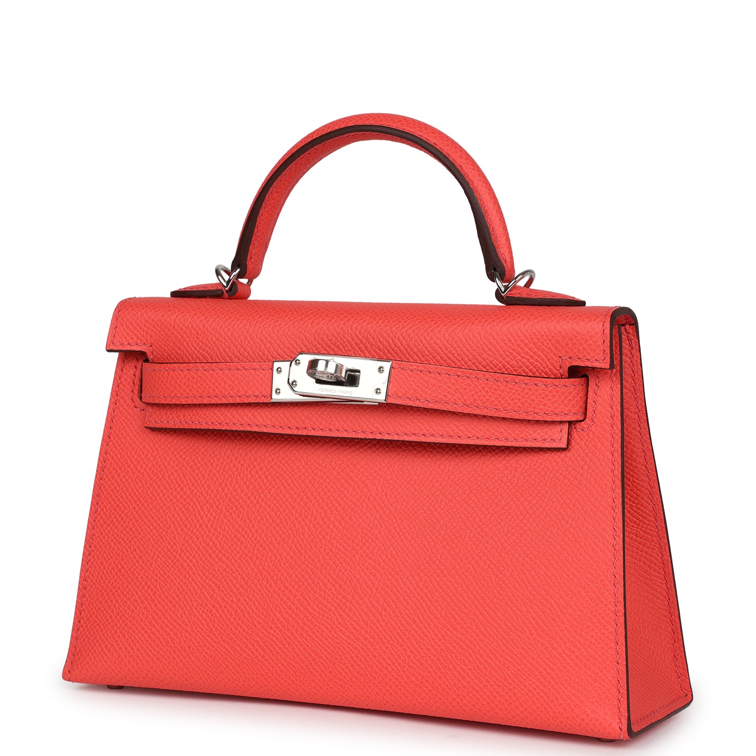 Hermes Kelly Sellier 20 Rose Texas Epsom Palladium Hardware