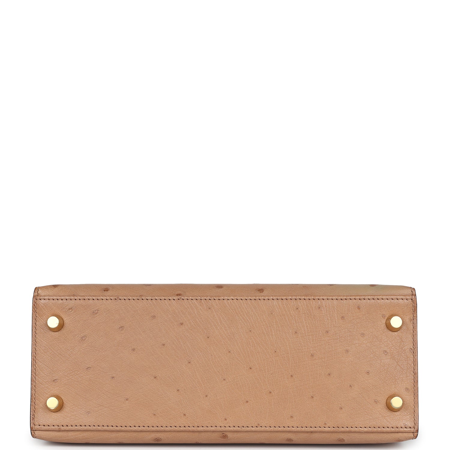 Hermes Kelly Sellier 25 Chai Ostrich Gold Hardware