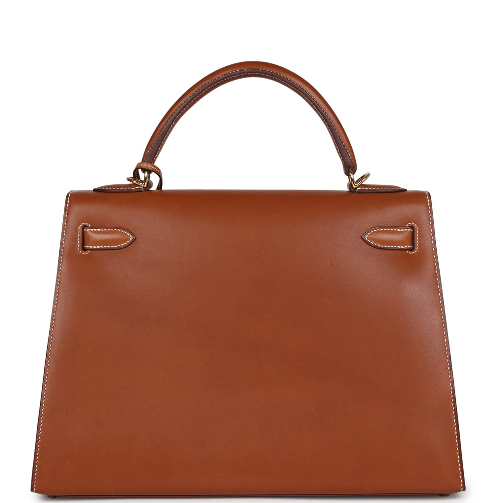 New Hermes Sellier Kelly 32 Fauve Barenia Gold Hardware