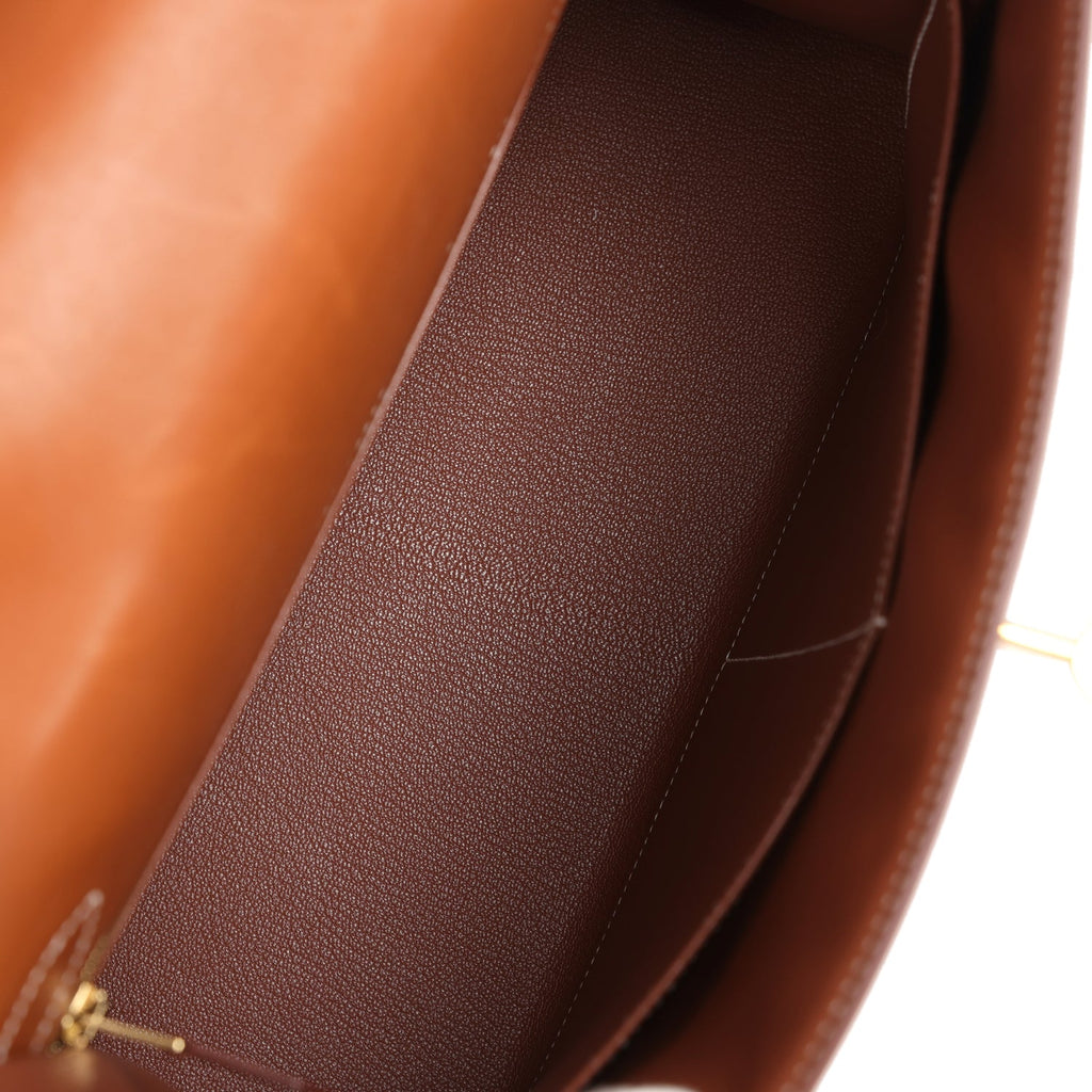 New Hermes Sellier Kelly 32 Fauve Barenia Gold Hardware