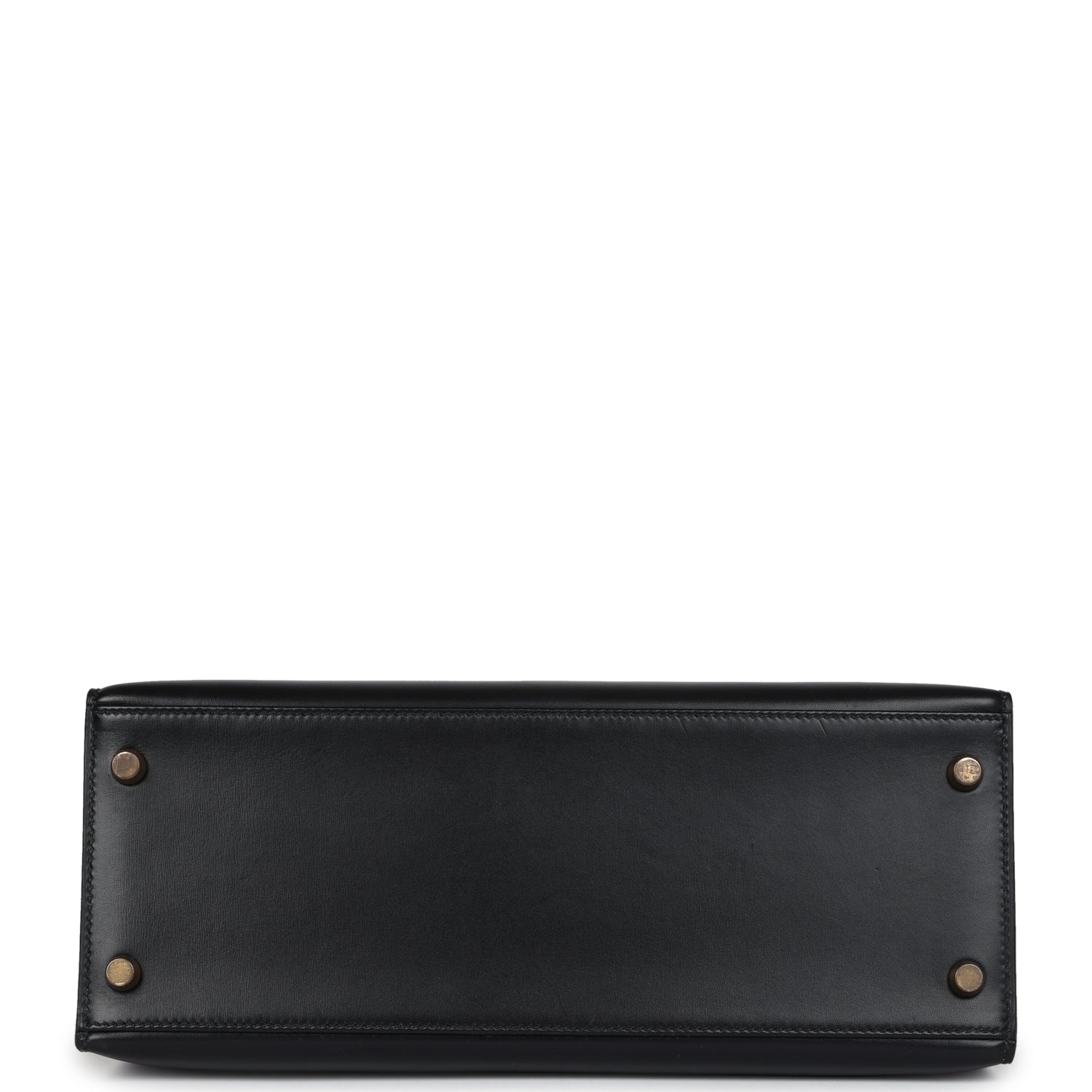 New Hermes Kelly Sellier 28 Black Box Gold Hardware