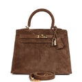 New Hermes Kelly Sellier 25 Brown Doblis Gold Hardware