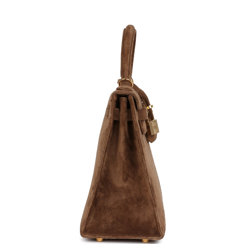 New Hermes Kelly Sellier 25 Brown Doblis Gold Hardware