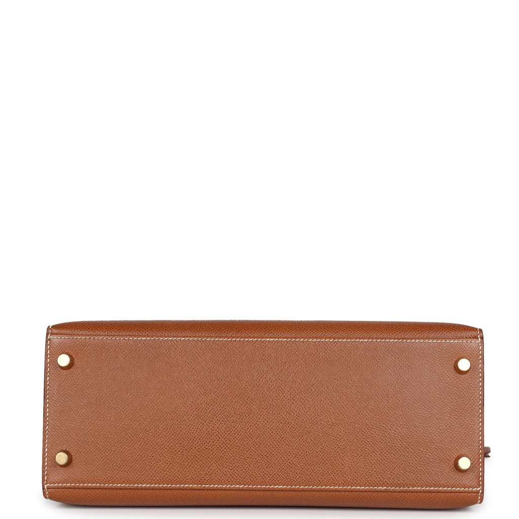 New Hermes Kelly Sellier 28 Gold Courchevel Gold Hardware