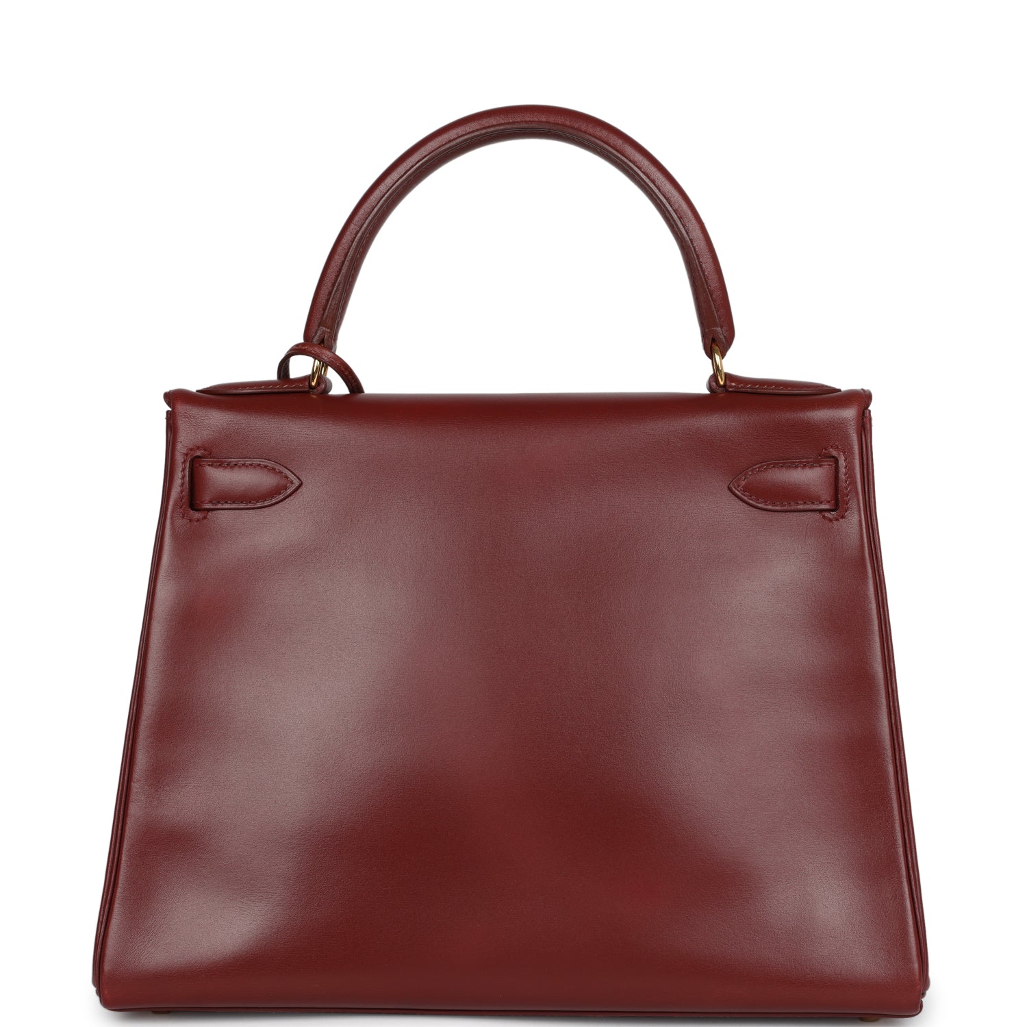 New Hermes Kelly Sellier 28 Rouge Vif Box Gold Hardware