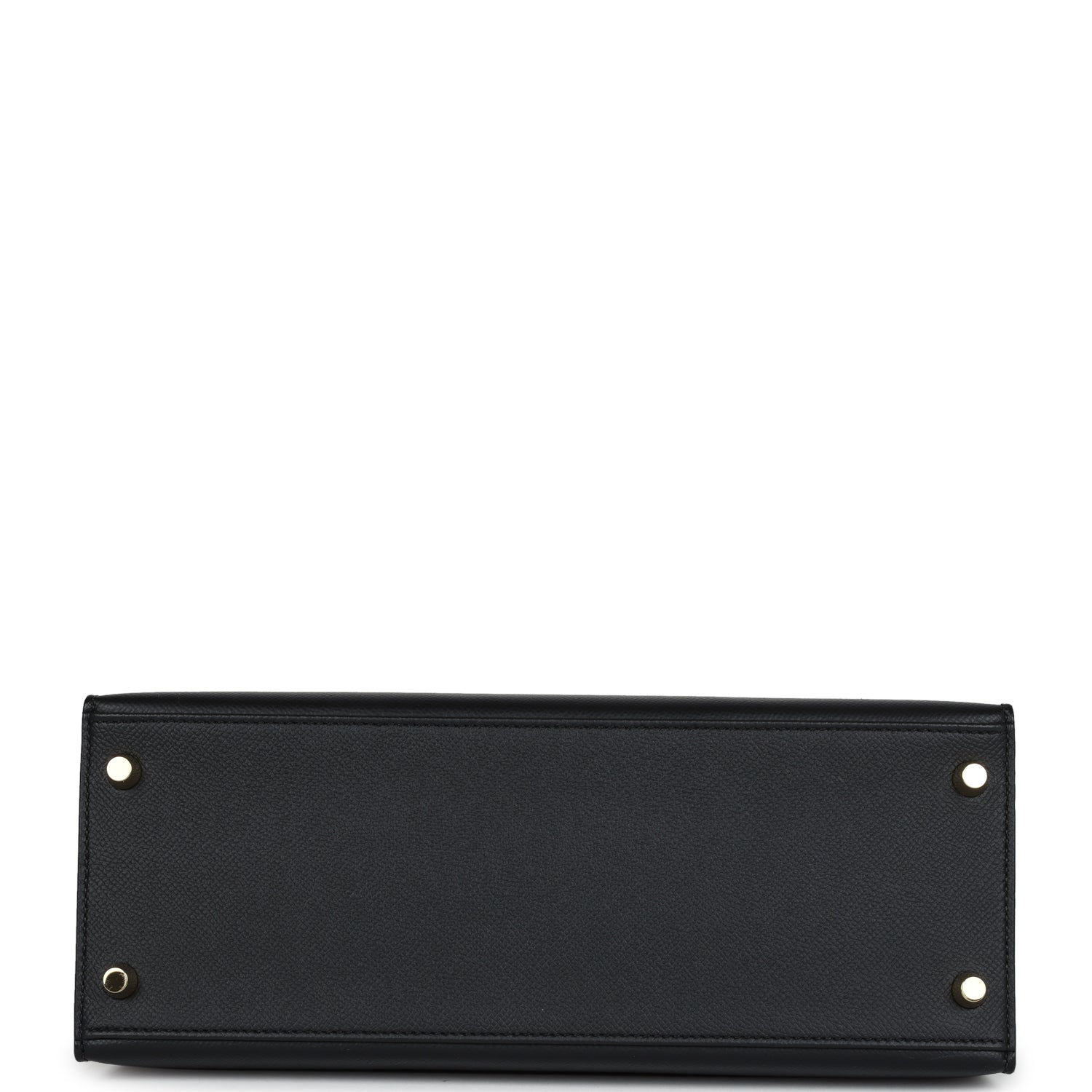 Pre-owned Hermes Kelly Sellier 28 Black Epsom Gold Hardware