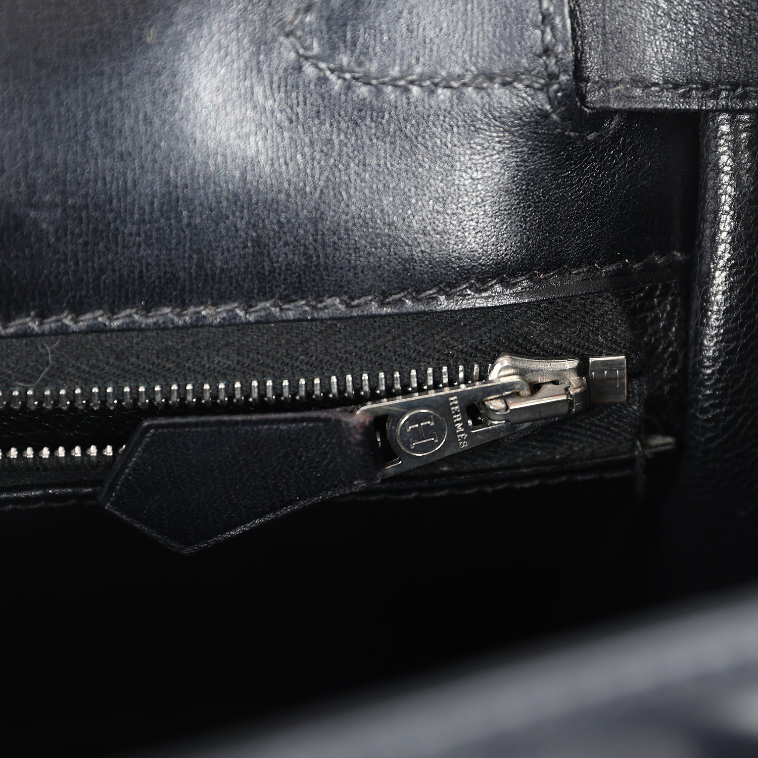 New Hermes Kelly Sellier 28 Black Box Palladium Hardware