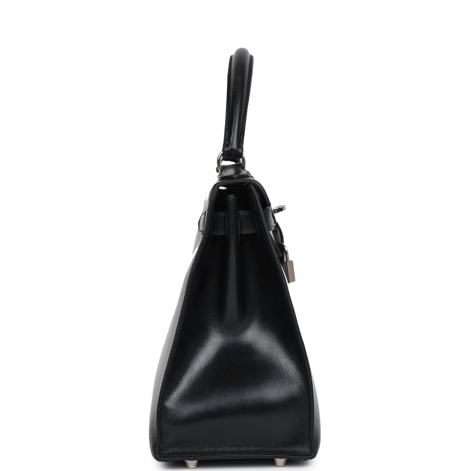 New Hermes Kelly Sellier 28 Black Box Palladium Hardware