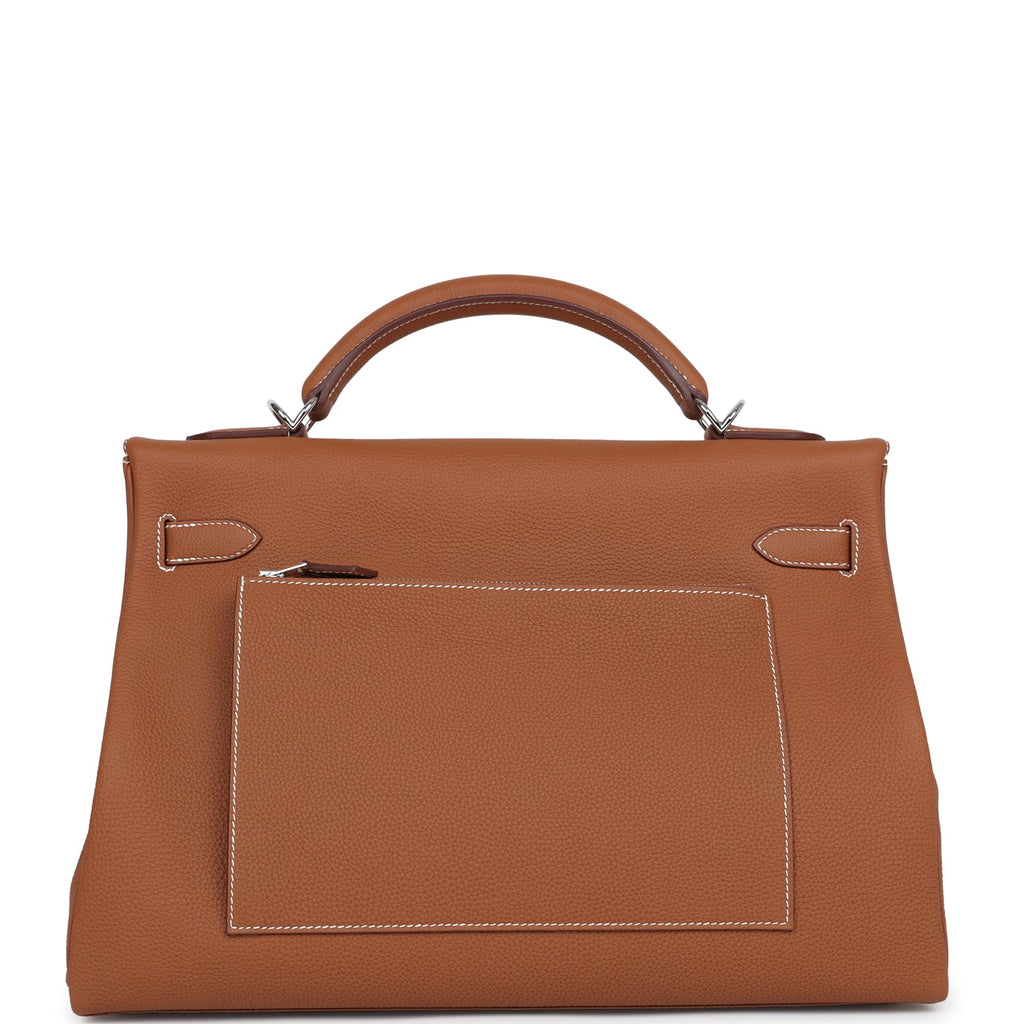 Hermes Kelly 42 Maxi Gold Togo Palladium Hardware