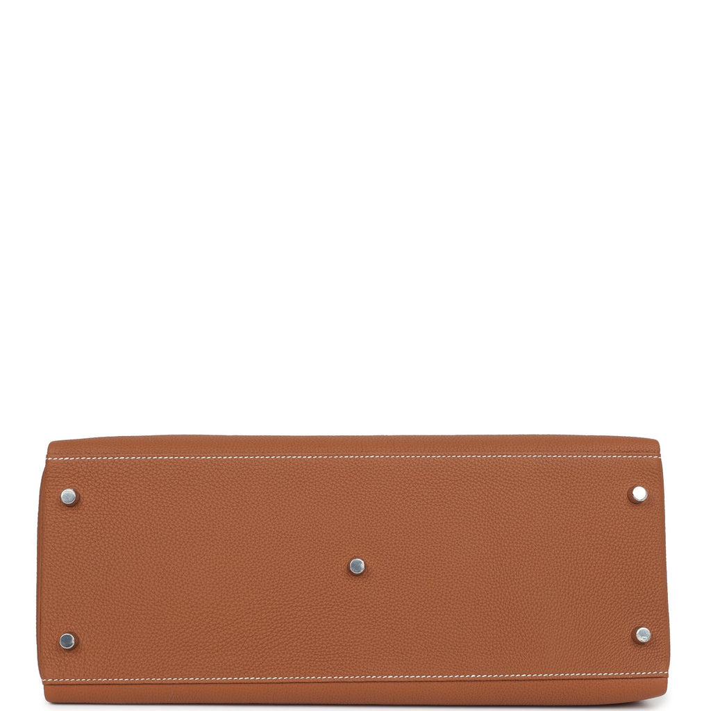 Hermes Kelly 42 Maxi Gold Togo Palladium Hardware