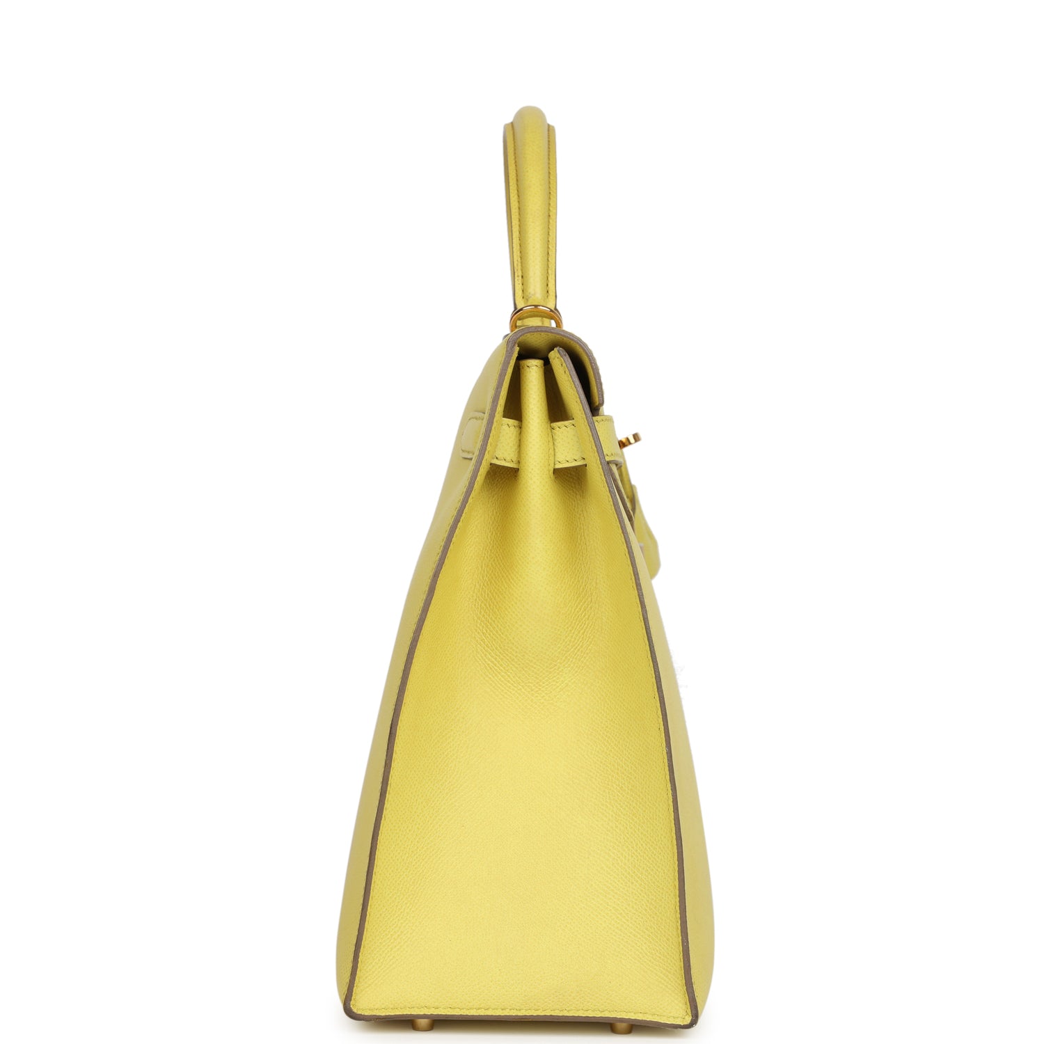 New Hermes Kelly Sellier 35 Soufre Epsom Gold Hardware