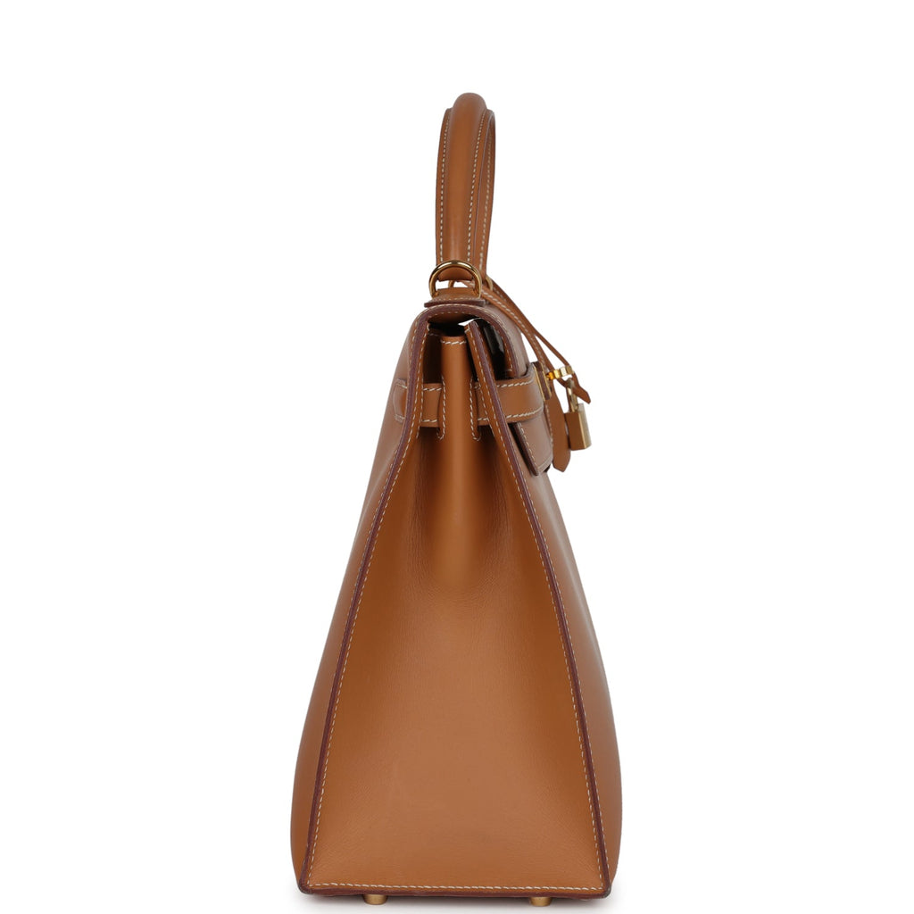 New Hermes Kelly Sellier 32 Gold Chamonix Gold Hardware