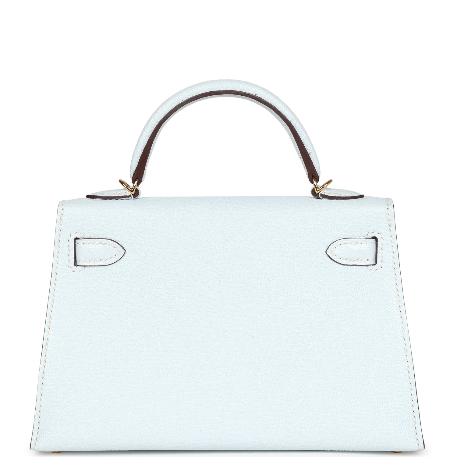 New Hermes Kelly Sellier 20 Bleu Brume Chevre Gold Hardware
