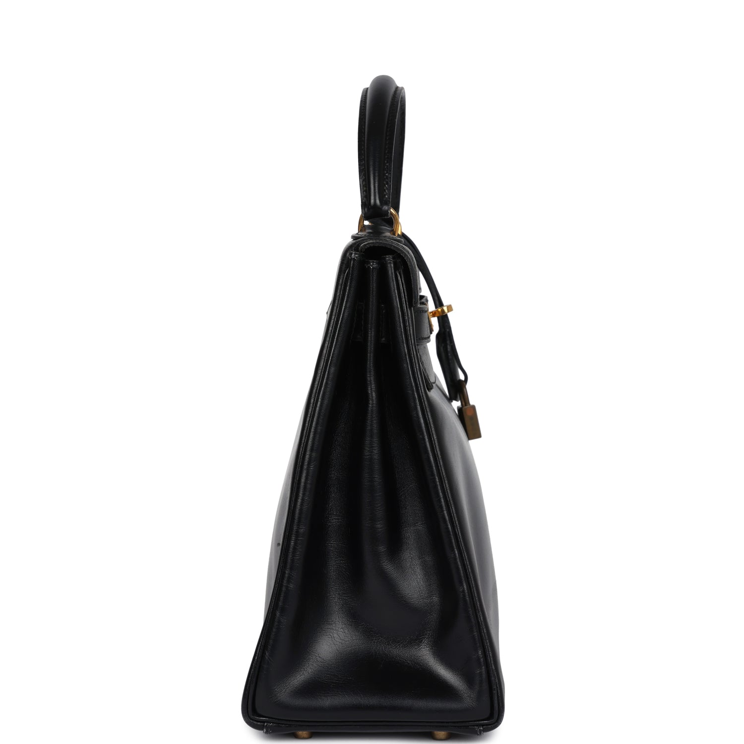 New Hermes Kelly Retourne 32 Black Box Gold Hardware