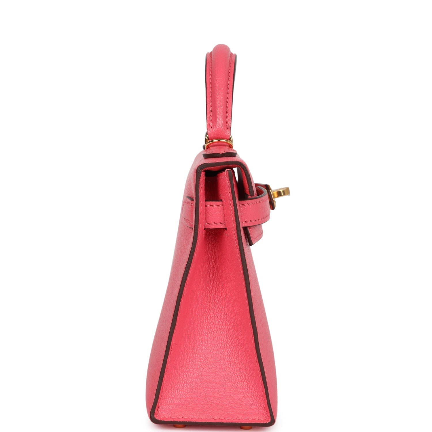 Hermes Kelly Sellier 20 Rose Azalee Chevre Mysore Gold Hardware