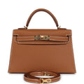 Hermes Kelly Sellier 20 Gold Epsom Gold Hardware