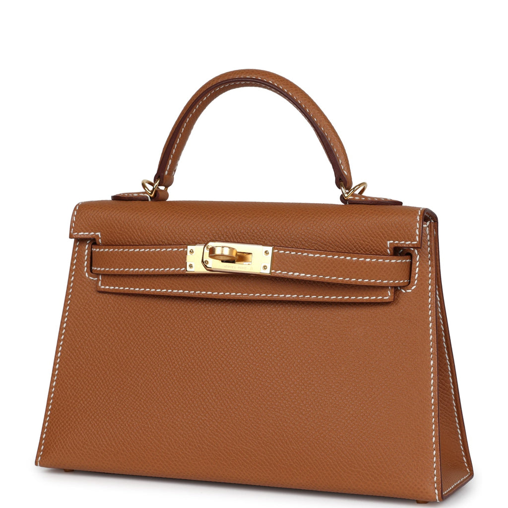 Hermes Kelly Sellier 20 Gold Epsom Gold Hardware