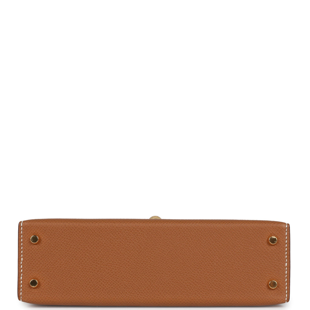 Hermes Kelly Sellier 20 Gold Epsom Gold Hardware