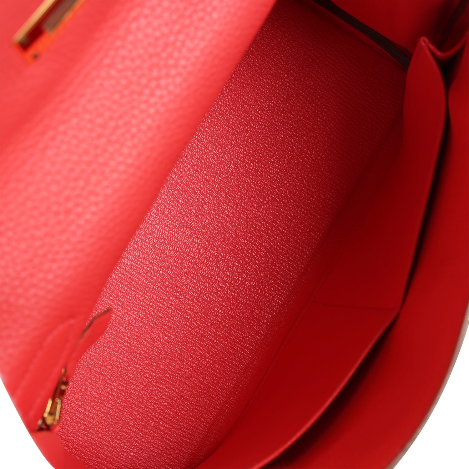 Pre-owned Hermes Kelly Retourne 28 Rose Jaipur Clemence Gold Hardware
