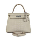 Hermes Kelly Retourne 25 Beton Matte Alligator Palladium Hardware