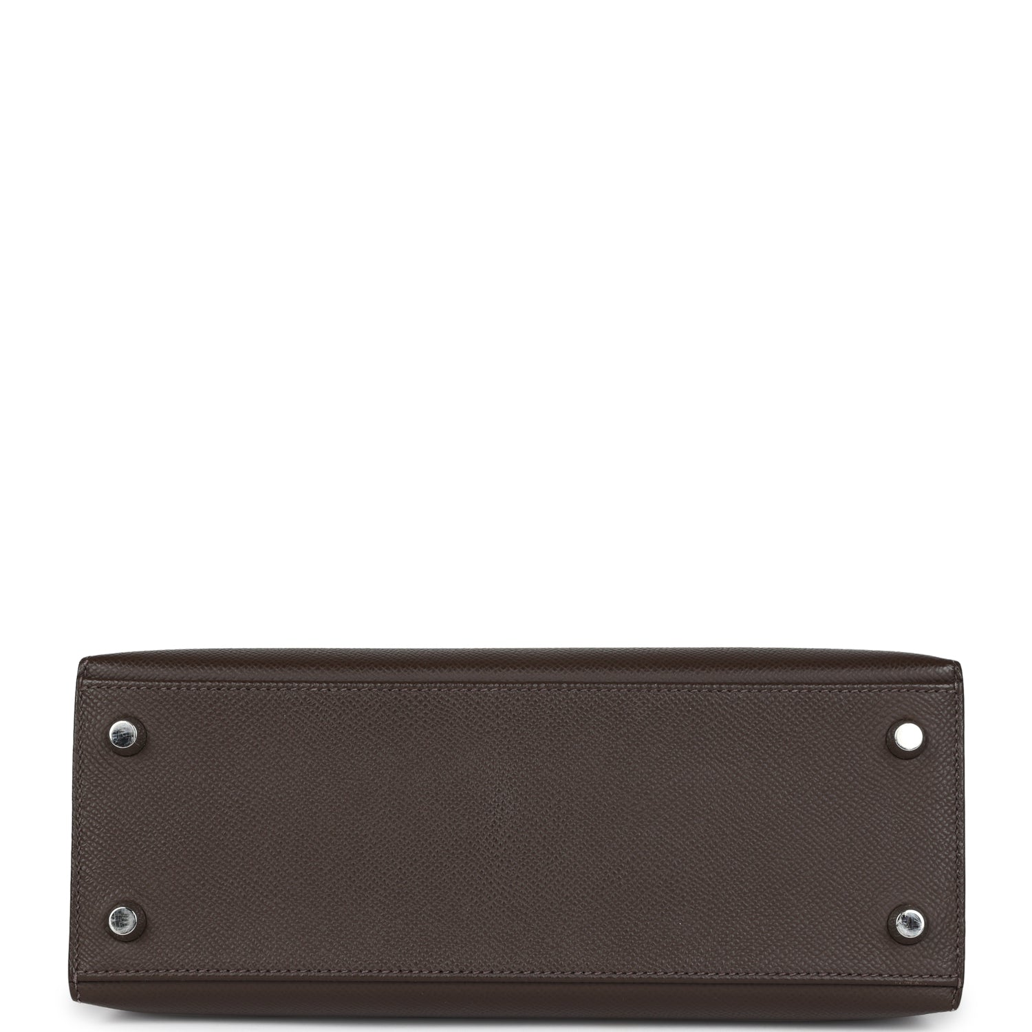 Pre-owned Hermes Kelly Sellier 25 Ecorce Epsom Palladium Hardware