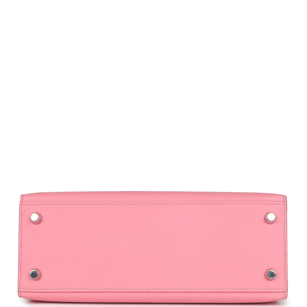 Hermes Kelly Sellier 25 Rose Confetti Epsom Palladium Hardware