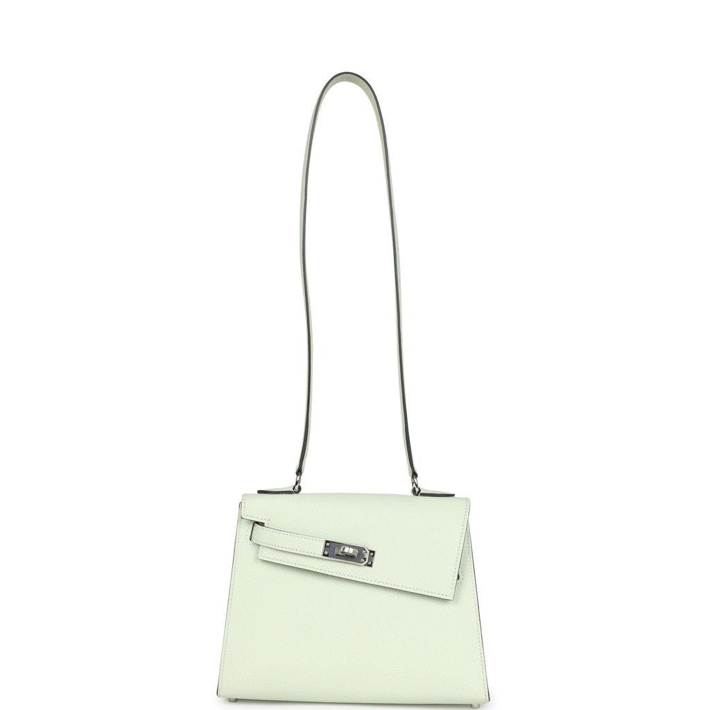 Hermes Kelly Sellier en Desordre 20 Vert Fizz Epsom Palladium Hardware