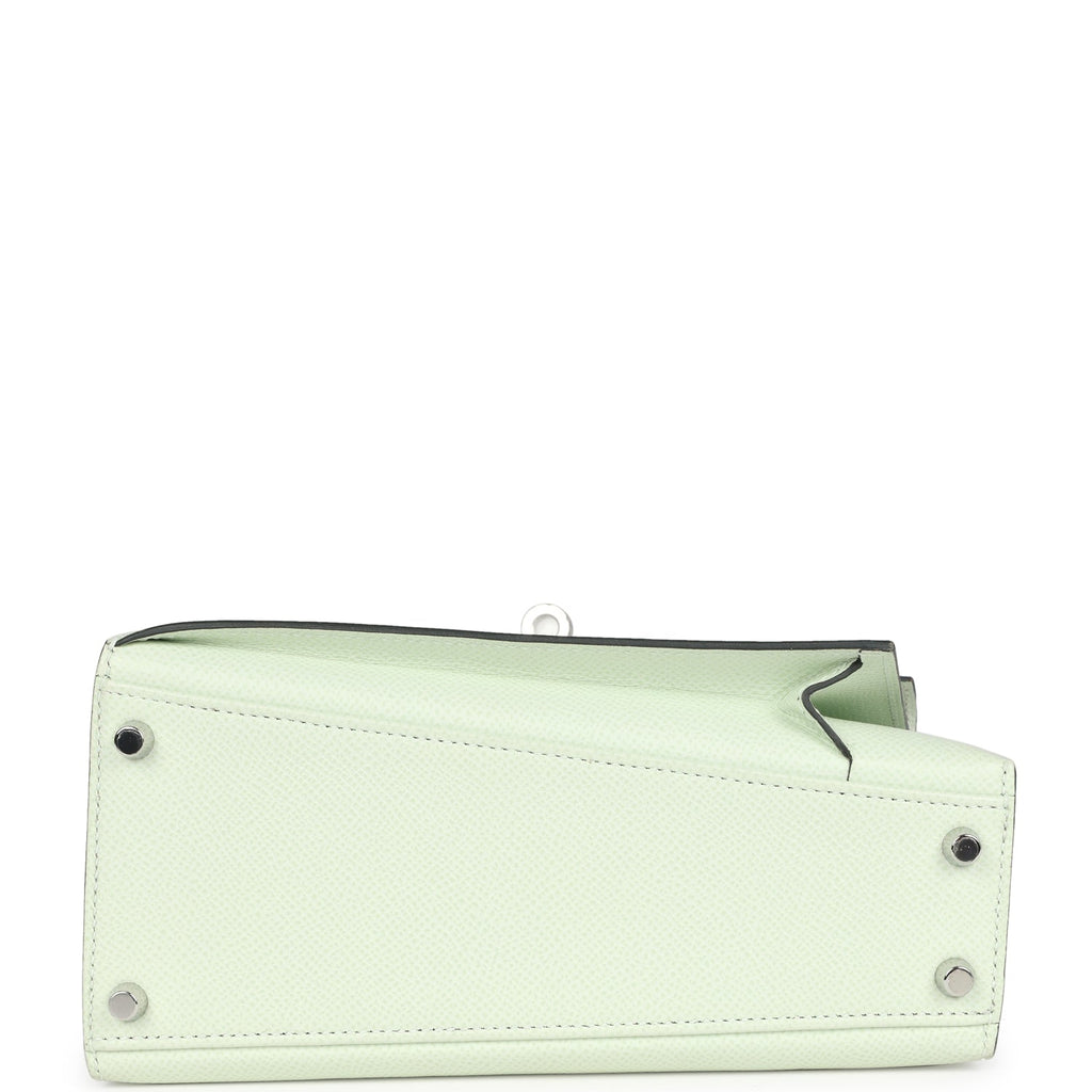 Hermes Kelly Sellier en Desordre 20 Vert Fizz Epsom Palladium Hardware