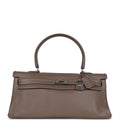 Hermes Shoulder Kelly 42 JPG Etoupe Clemence Palladium Hardware