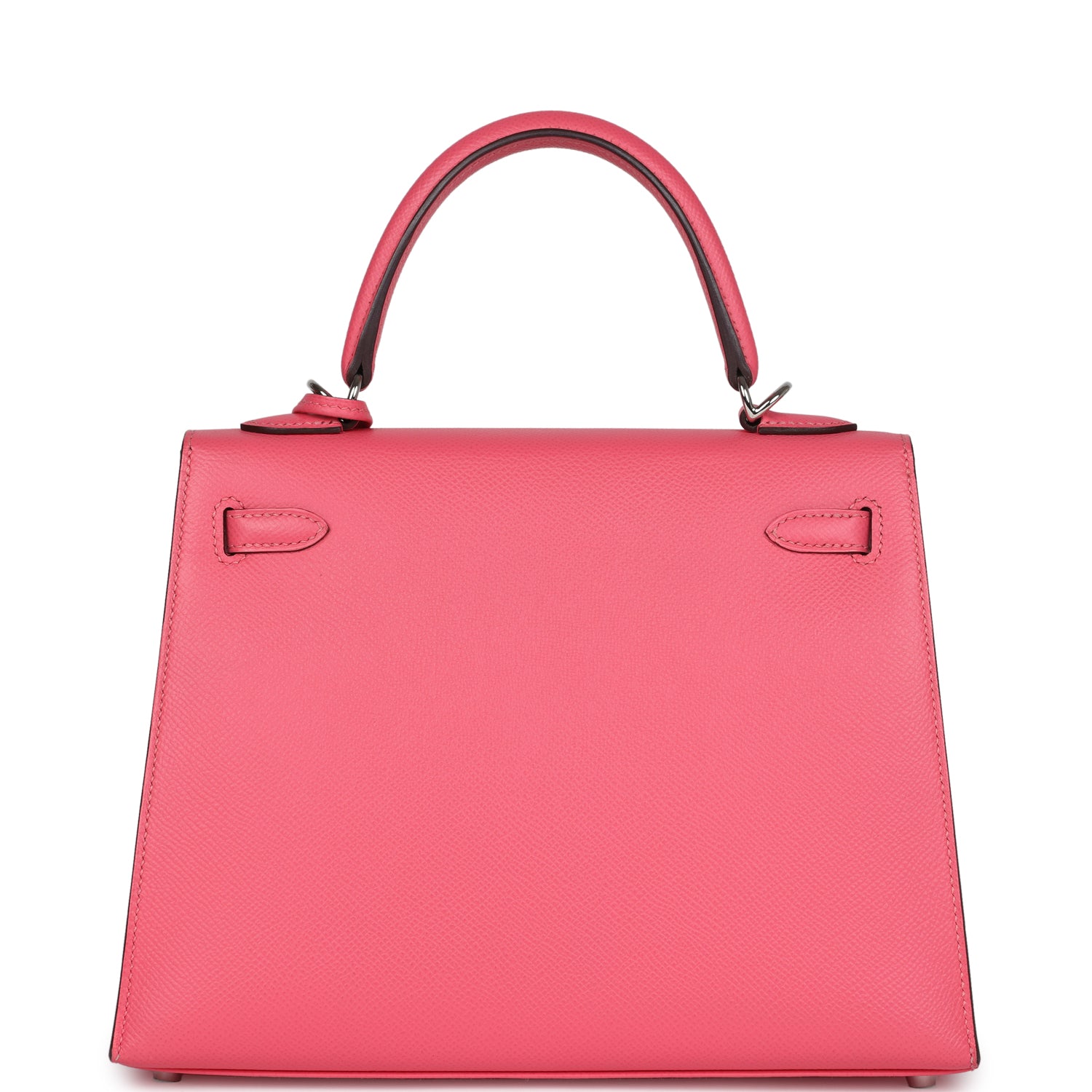 Hermes Kelly Sellier 25 Rose Azalee Epsom Palladium Hardware