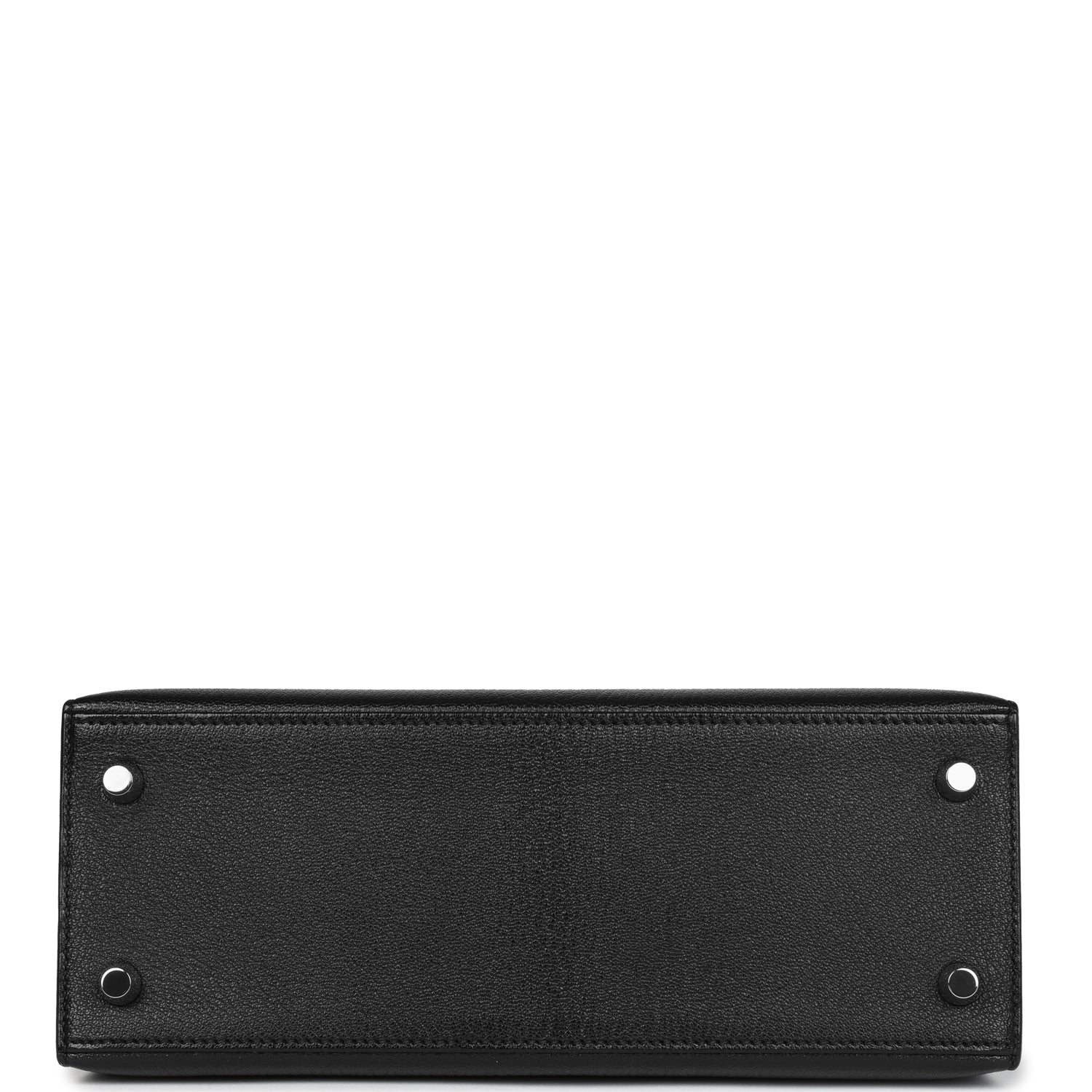 Pre-owned Hermes Kelly Sellier 25 Black Chevre Mysore Gold Hardware