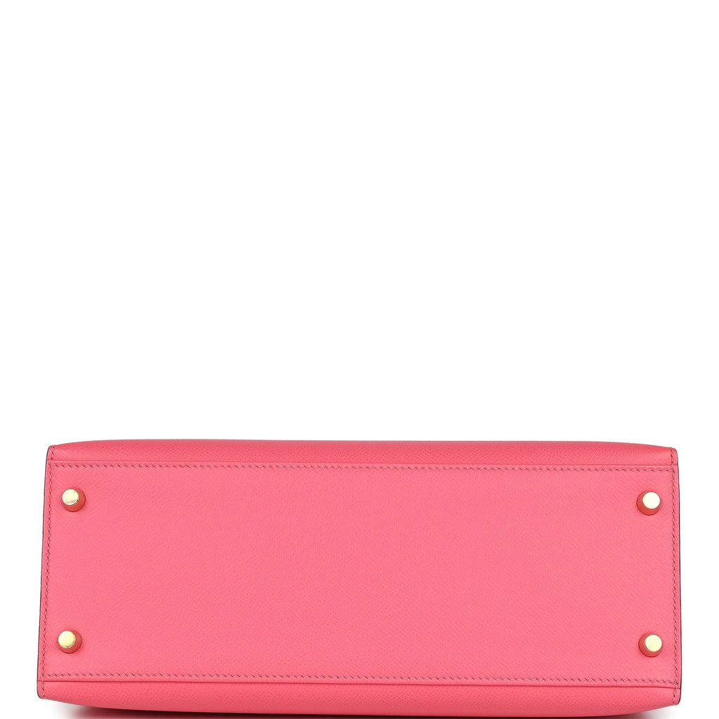 Hermes Kelly Sellier 28 Rose Azalee Epsom Gold Hardware